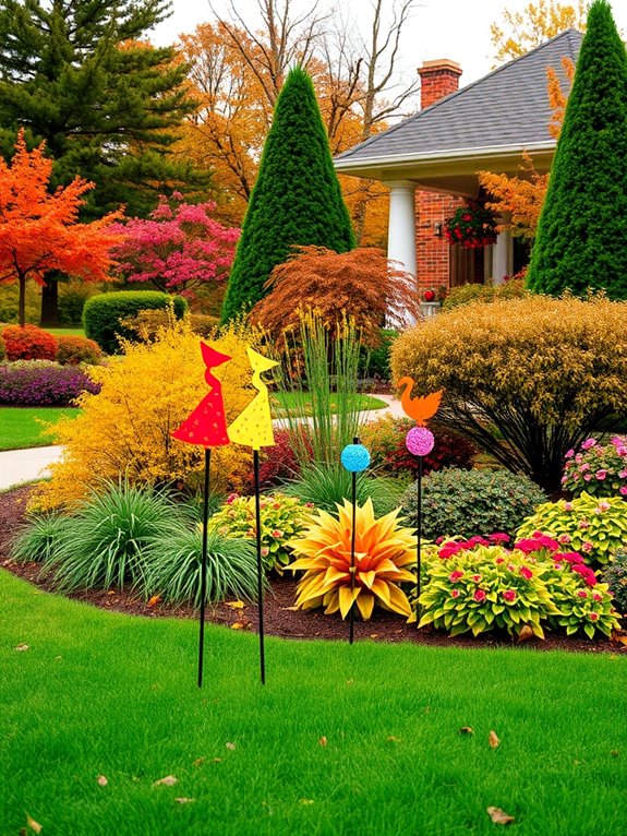 decorative garden stakes enhance landscapes