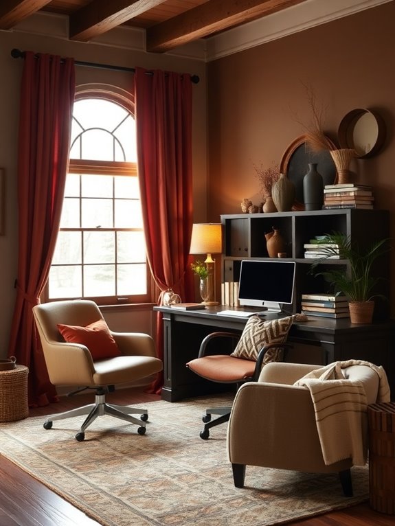 earthy color palettes invigorate workspace