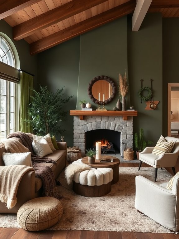earthy colors create coziness
