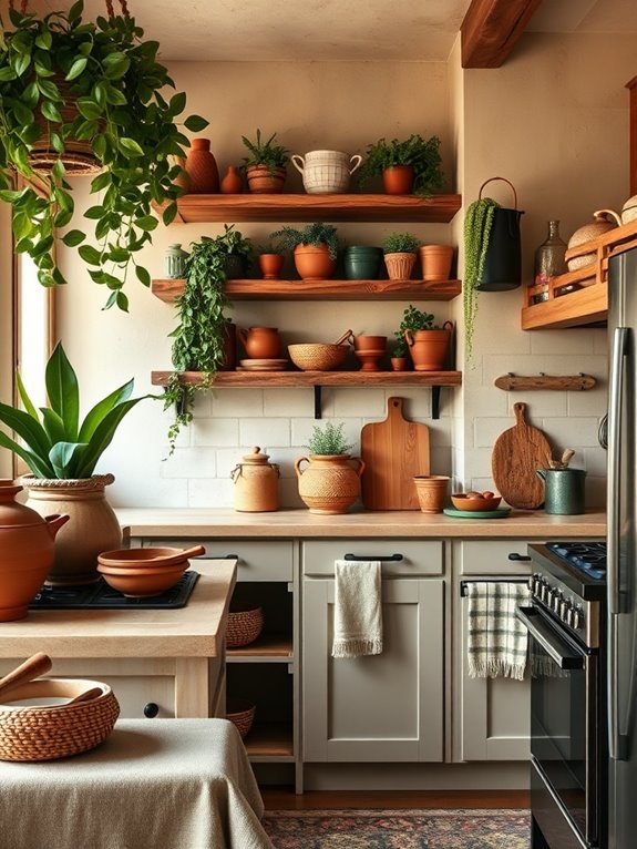 earthy tones for kitchen
