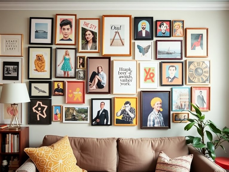 eclectic gallery wall creation
