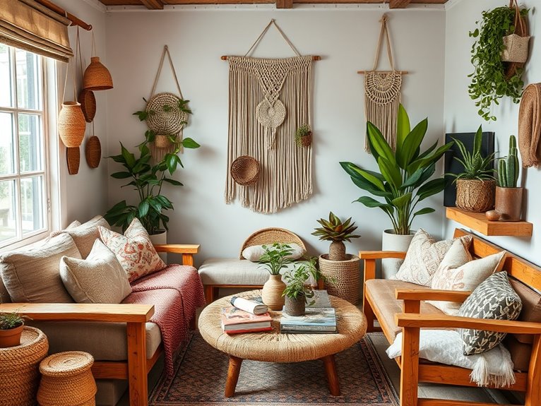 eclectic layered earthy decor