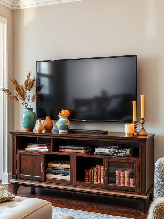eclectic tv stand styling tips