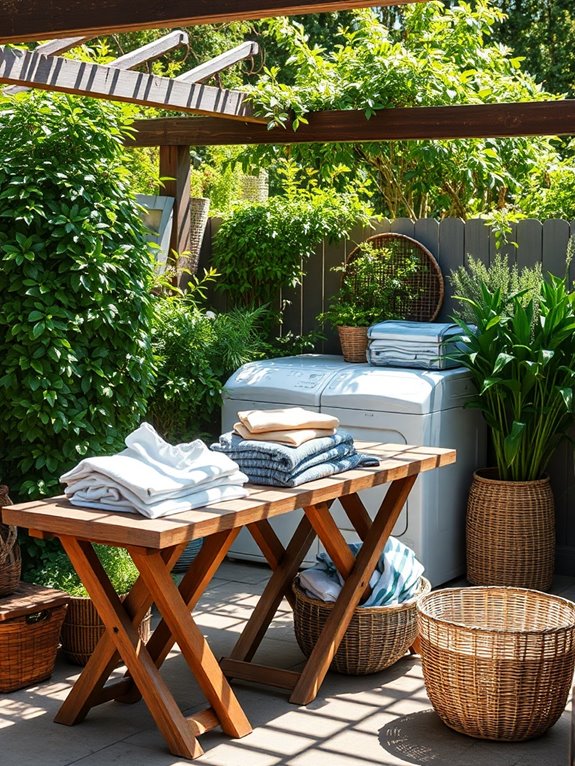 efficient outdoor laundry sorting