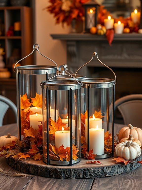 elegant glass lantern decor