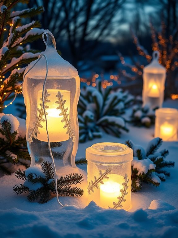 enchanting winter ice lanterns