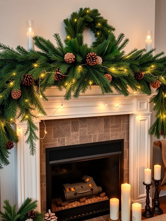 evergreen garlands for winter