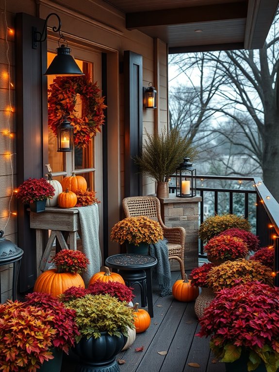 fall balcony decoration ideas
