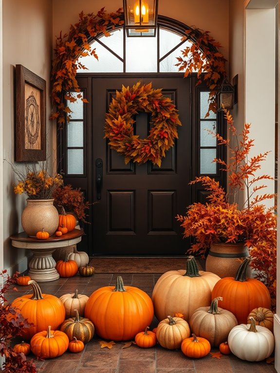 fall foyer decor accents
