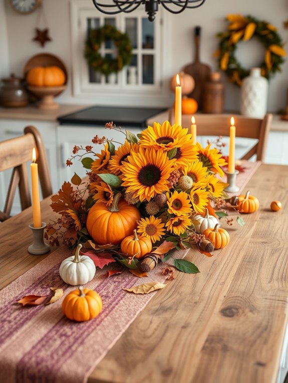 fall kitchen table decor