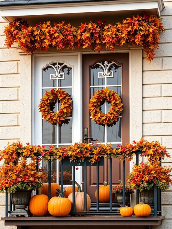 fall themed balcony decorations