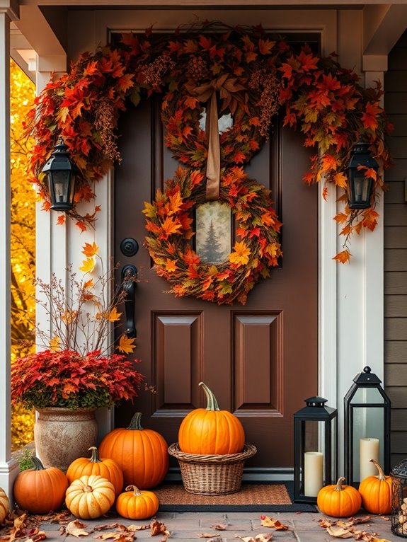 fall themed door decorations ideas
