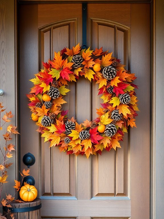 festive autumn wreath diy