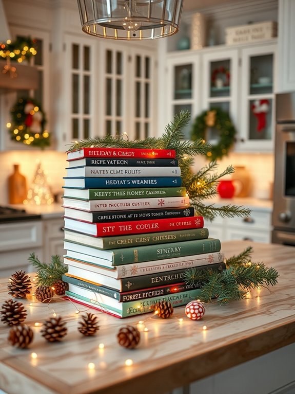 festive cookbook display ideas