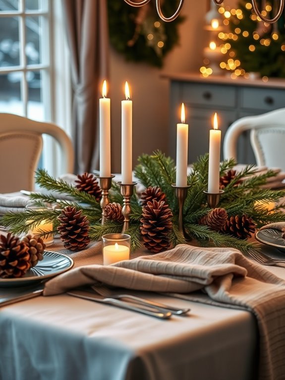 festive dining table accents
