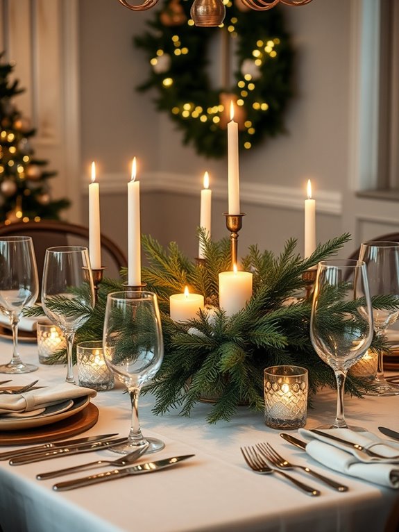 festive dining table decor