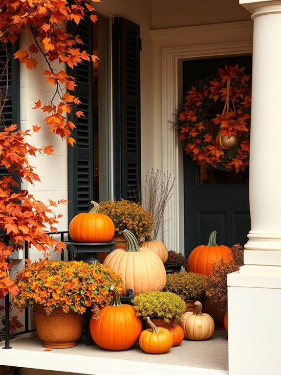 festive fall balcony decor