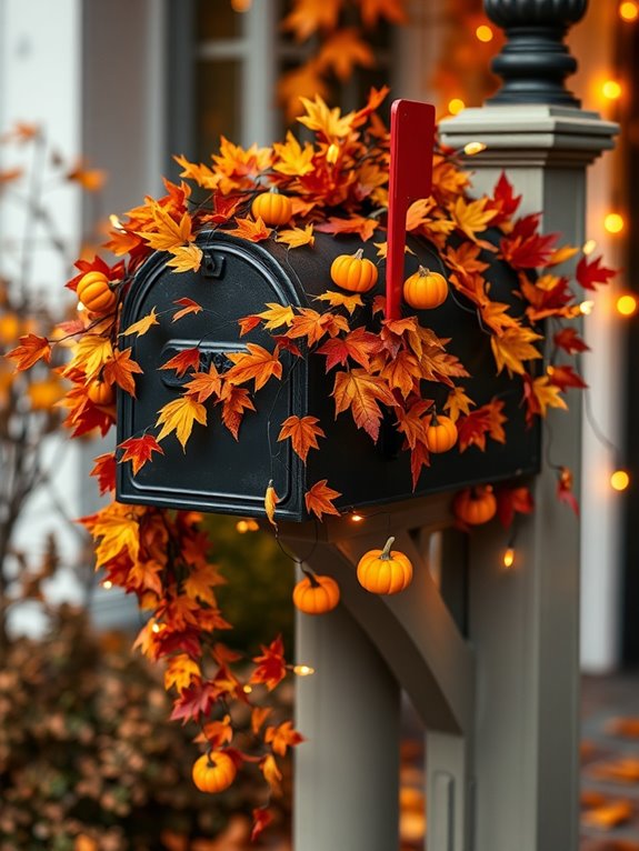 festive fall mailbox decor