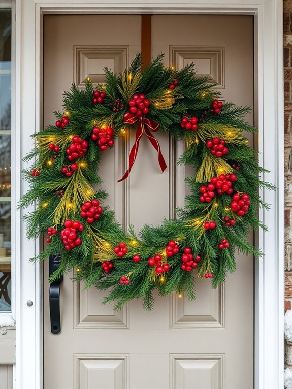 festive front door decor