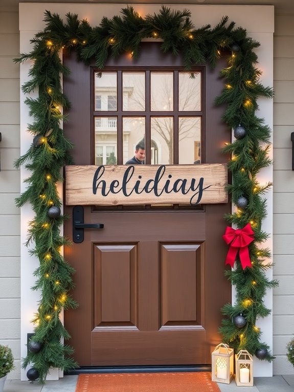 festive holiday door signs