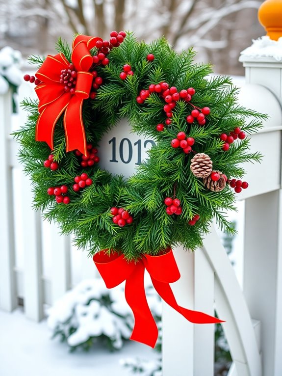 festive mailbox wreath decorations
