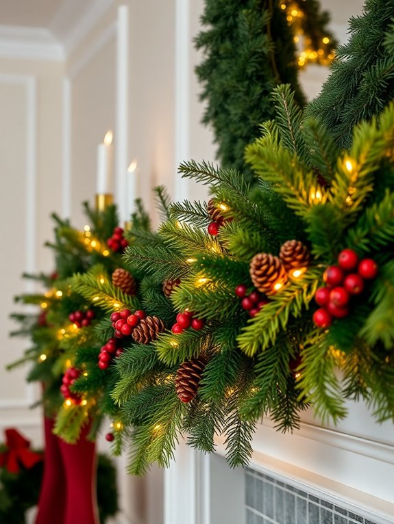 festive mantel garland creation