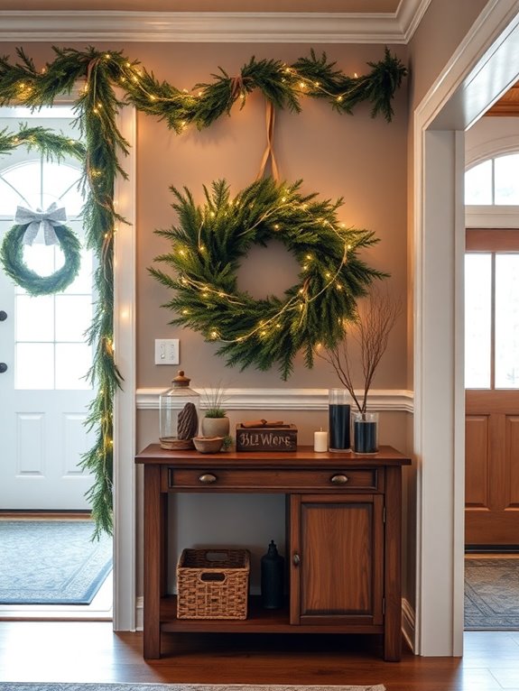 festive wreath for entryway