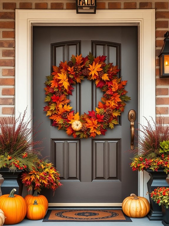 festive wreath for front door