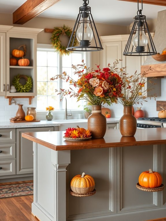 fresh fall floral arrangement