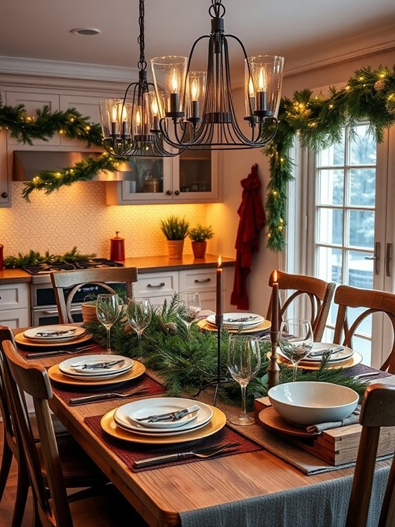 fresh greenery table decor