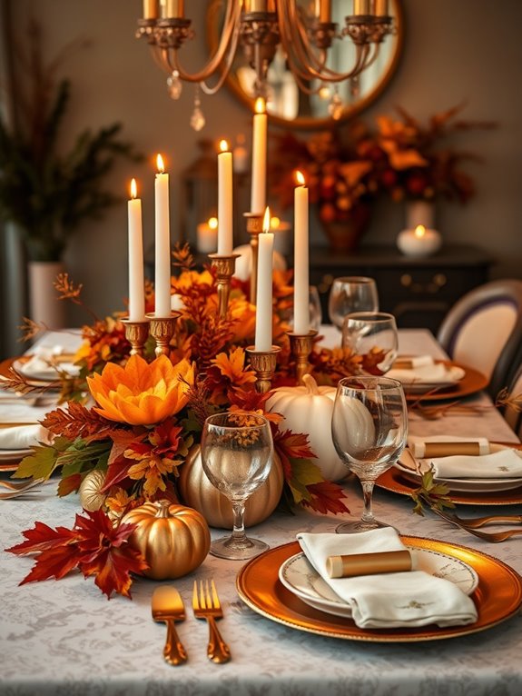 glamorous fall table accents