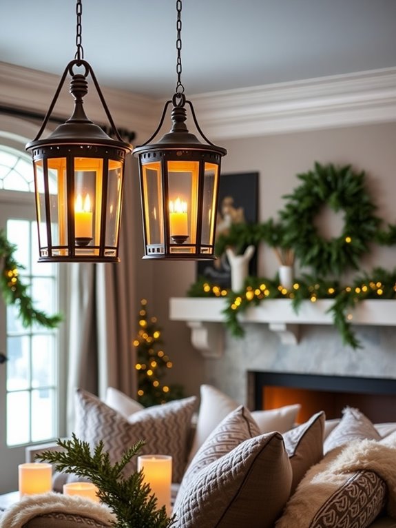 hanging lanterns create ambiance