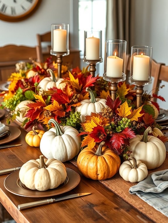 harvest themed autumn centerpiece ideas