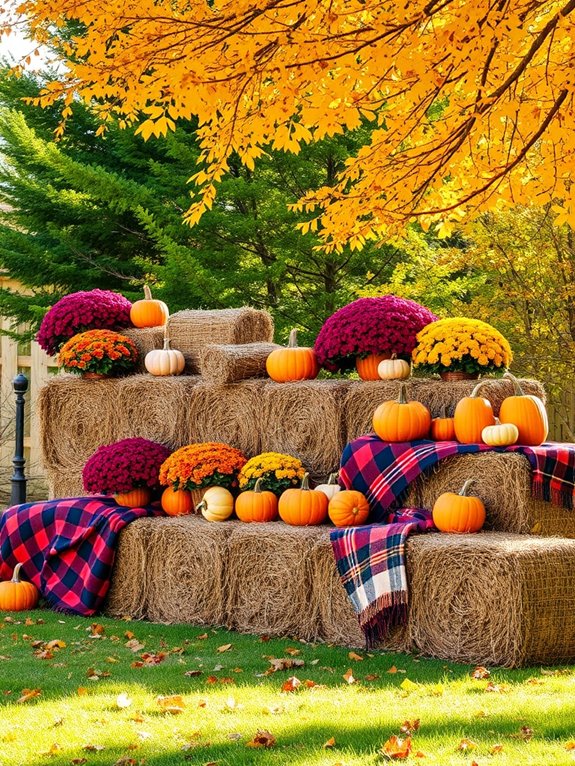 hay bales create cozy charm