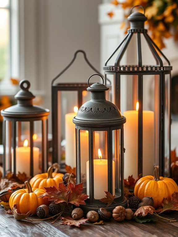 lanterns as candle holders