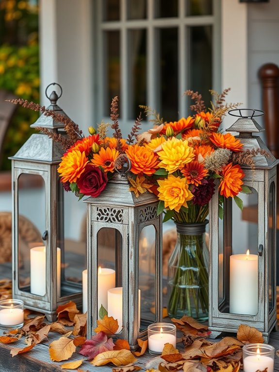 lanterns as seasonal vases