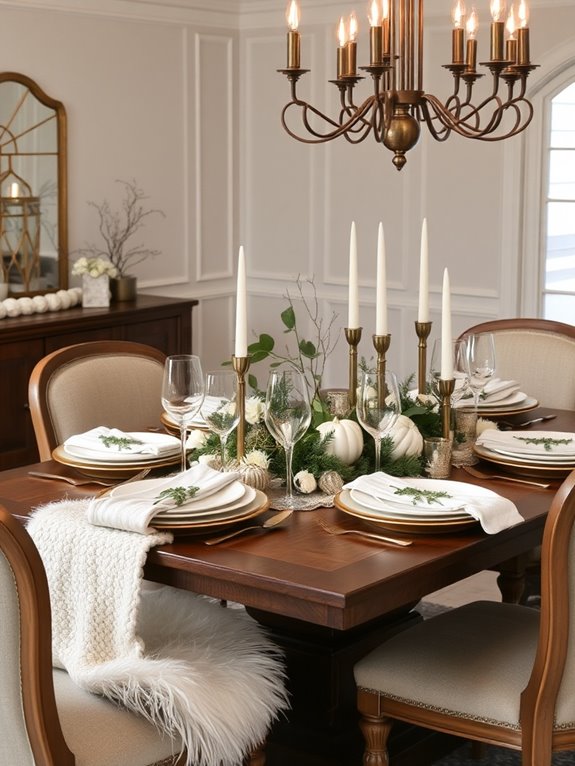 layered cozy table linens
