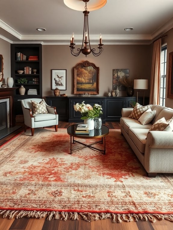layered rugs for texture