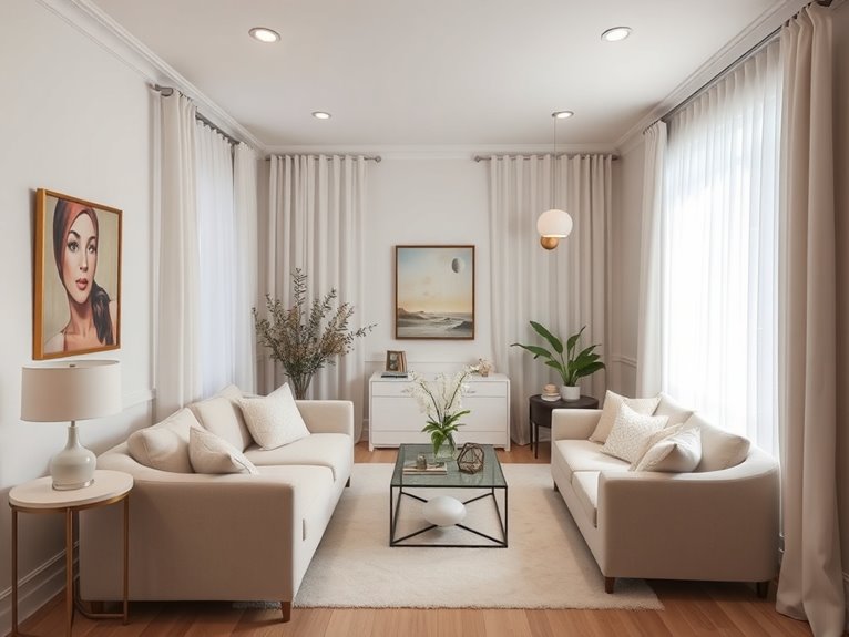 light colors create spaciousness