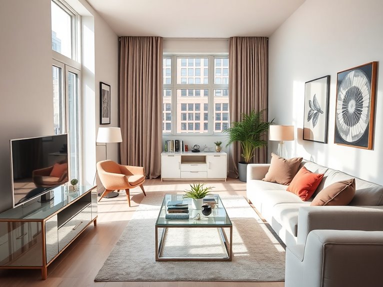 light colors mirrors declutter