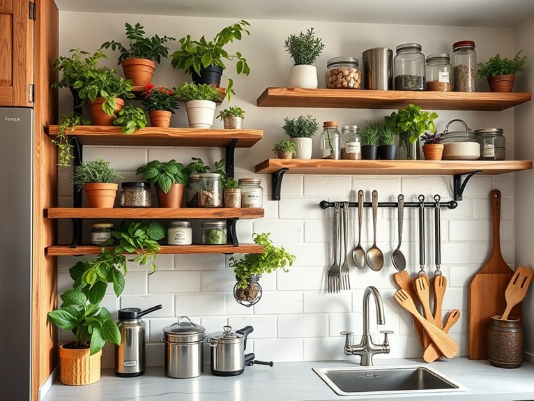 maximize space with shelves