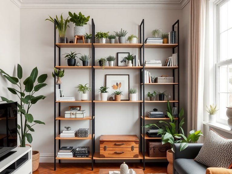 maximize space with shelving
