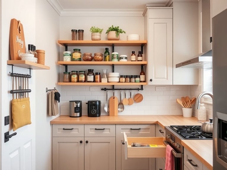 organize small kitchen space