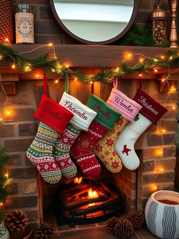personalized textured coordinated stockings