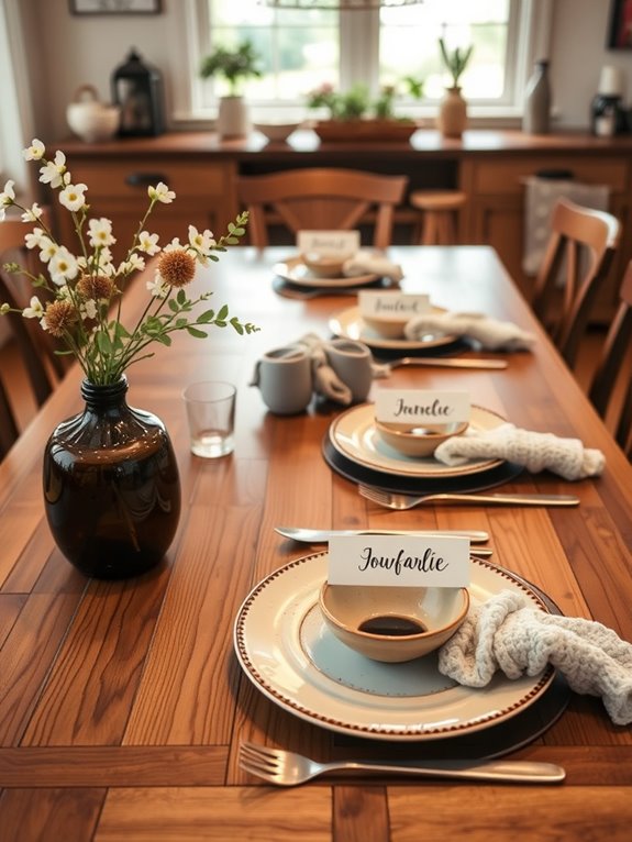 personalized winter place settings