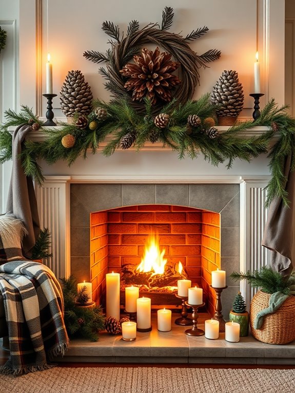 pinecone accents for decor