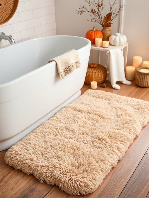 plush warm non slip mats