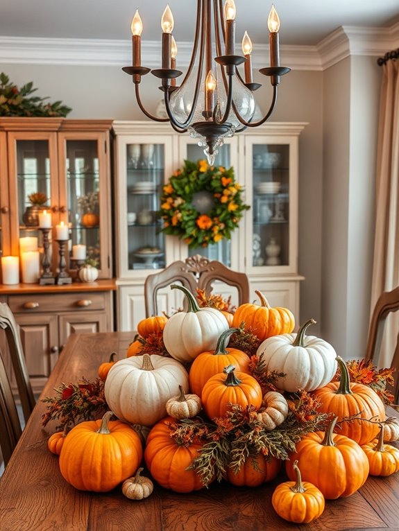 pumpkin and gourd decor