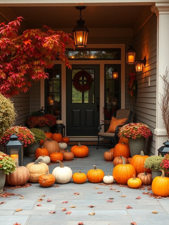 pumpkins enhance autumn decor