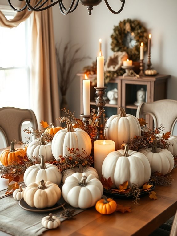 pumpkins enhance autumn decor